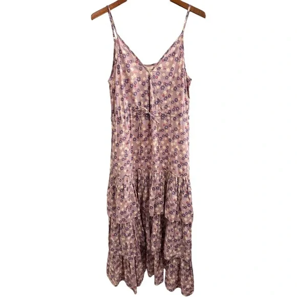 Floral Purple Maxi Dress - Picture 2 of 13